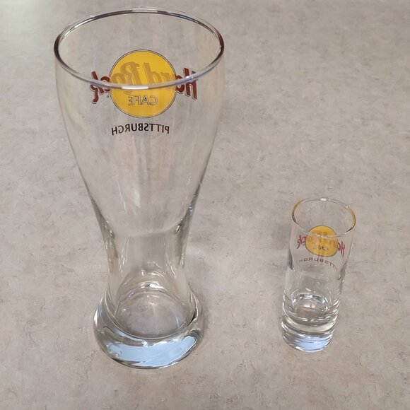 Hard Rock Cafe Pittsburgh Pilsner and Shot Glass - Picture 4 of 6